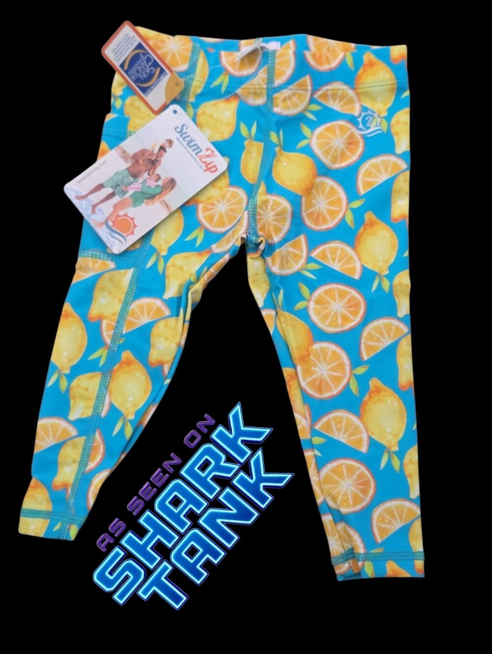 Shark Tanks swimzip lemon swim leggings girls 6-12 months